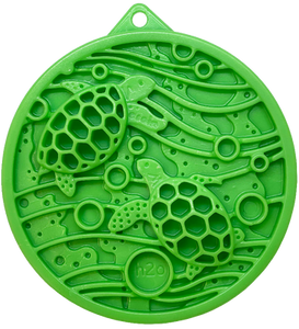 "Water" nylon eCoin durable enrichment snacking coin - Water ecoin - green