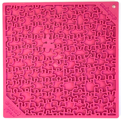 Jigsaw Design Emat Enrichment Lick Mat - Pink Jigsaw E-Mat - Pink