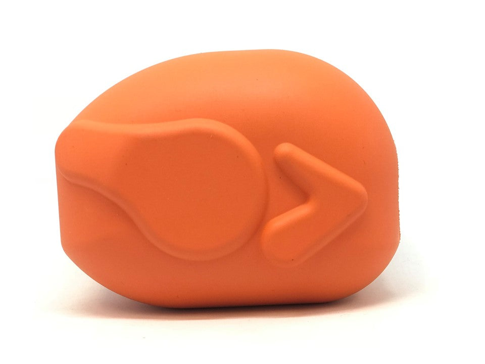 MKB Roasted Turkey Durable Rubber Chew Toy & Treat Dispenser - Large - Orange - Large Roasted Turkey Toy