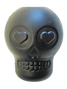 MKB Magnum Sugar Skull Ultra-Durable Chew Toy & Treat Dispenser - Large - Black - LARGE BLACK SKULL
