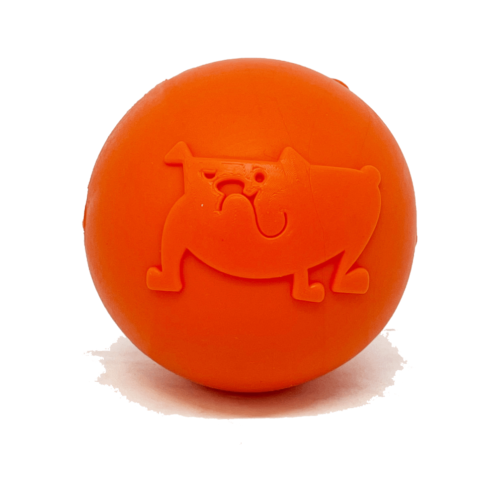 SP Smile Ball Ultra Durable Synthetic Rubber Chew Toy & Floating Retrieving Toy - Medium - Orange - Medium Smile Ball - Orange